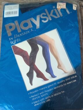 NOS Danskin Playskin Tights, Navy Size C